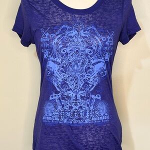 Express Royal Blue Graphic Tee
